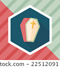 coffin falt icon with long shadow,eps10 22512091