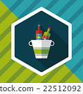 Ice bottle flat icon with long shadow,eps10 22512092