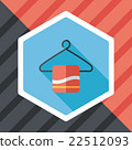 towel hanger flat icon with long shadow,eps10 22512093
