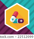 Pills flat icon with long shadow,eps10 22512099