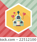 wedding church flat icon with long shadow,eps10 22512100