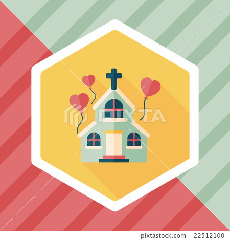 wedding church flat icon with long shadow,eps10 wedding church flat icon with long shadow,eps10 22512100
