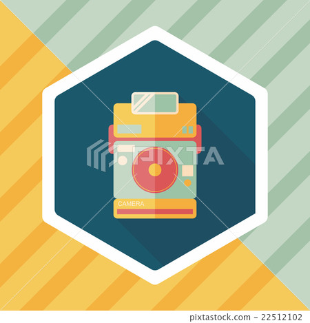 camera flat icon with long shadow,eps10 camera flat icon with long shadow,eps10 22512102