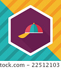 Peaked cap flat icon with long shadow,eps10 22512103