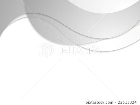 Grey corporate wavy abstract background - Stock Illustration [22513324 ...