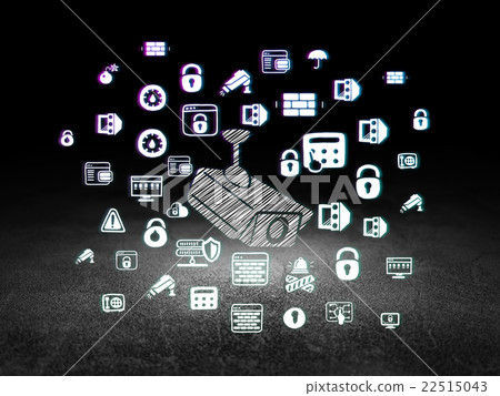 Safety concept: Cctv Camera in grunge dark room Safety concept: Cctv Camera in grunge dark room 22515043