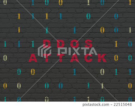Security concept: DDOS Attack on wall background 22515048