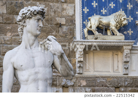 Statue of David and the lion at the entrance of the Bekko Palace 22515342