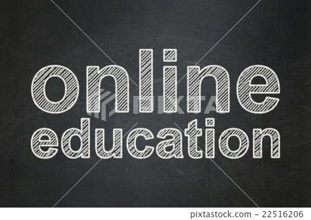 Studying concept: Online Education on chalkboard 22516206