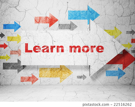 Learning concept: arrow with Learn More on grunge Learning concept: arrow with Learn More on grunge 22516262