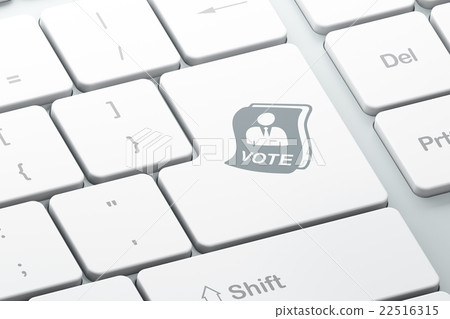 Politics concept: Ballot on computer keyboard Politics concept: Ballot on computer keyboard 22516315