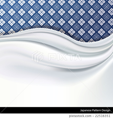 Vector of traditional blue Japanese Pattern 22516351