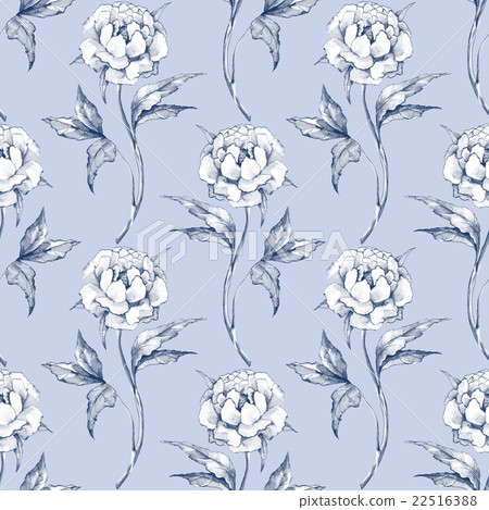 Ink flowers. Seamless pattern 5 Ink flowers. Seamless pattern 5 22516388