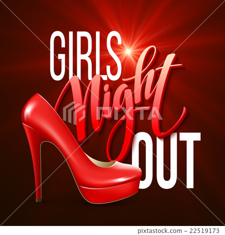 Girl Night Out Party Design. Vector illustration 22519173