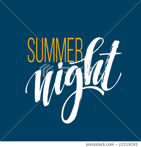 Long Hot Summer Night Typography Design. Vector Long Hot Summer Night Typography Design. Vector 22519193