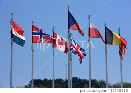 flags, Arromanches, Normandy, France 22519210