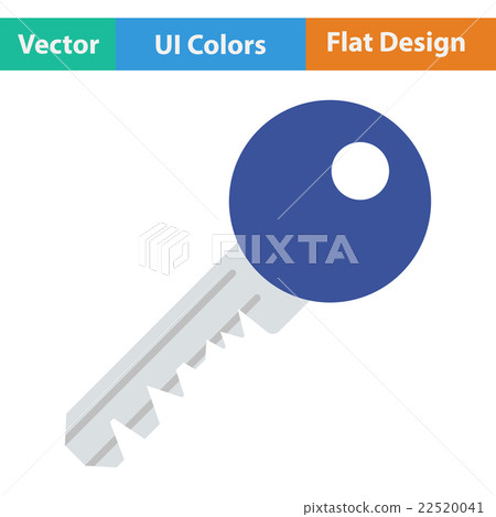 Flat design icon of Key - Stock Illustration [22520041] - PIXTA