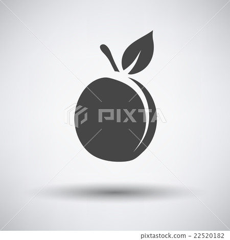 Peach icon on gray background 22520182