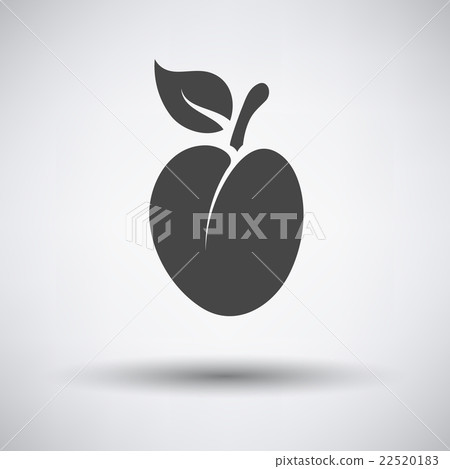 Plum icon on gray background 22520183