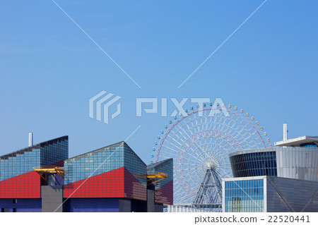 Osaka Harbor Tempozan Harbor Village Stock Photo