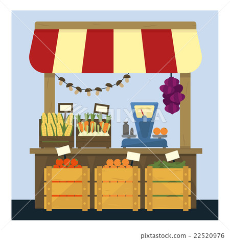 Market Stand With Fresh Vegetables Market Stand With Fresh Vegetables 22520976