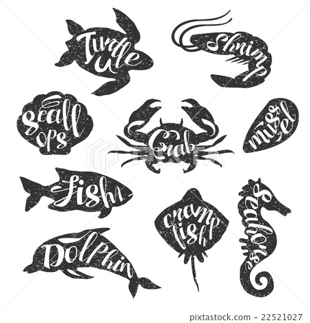 Marine Animals Vintage Stamp Collection Marine Animals Vintage Stamp Collection 22521027