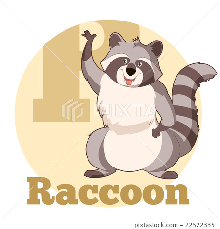 圖庫插圖: abc cartoon raccoon3