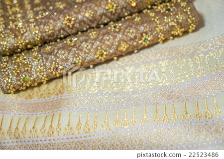 Thai silk fabric beautiful textured background 22523486