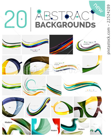 Pack of vector abstract backgrounds - Stock Illustration [22524289] - PIXTA