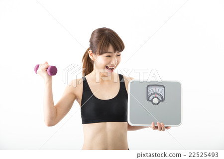 A woman with a scale 22525493
