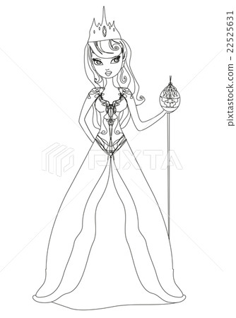 elegant Queen - hand drawn illustration elegant Queen - hand drawn illustration 22525631