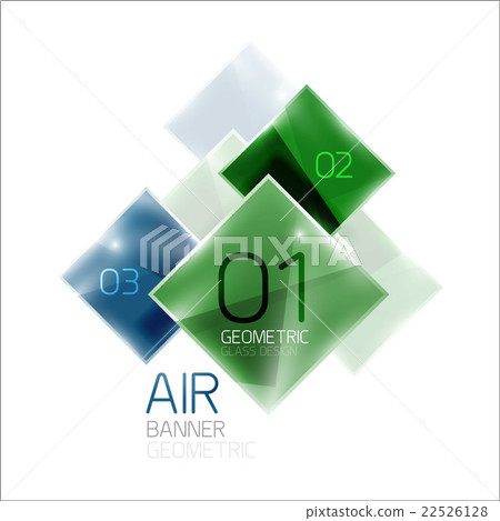 Multicolored squares with sample text 22526128