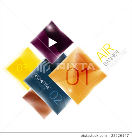 Multicolored squares with sample text 22526147