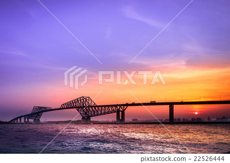 Tokyo Gate Bridge and sunset Tokyo Gate Bridge and sunset 22526444