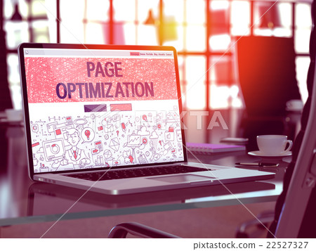 Page Optimization Concept on Laptop Screen. Page Optimization Concept on Laptop Screen. 22527327