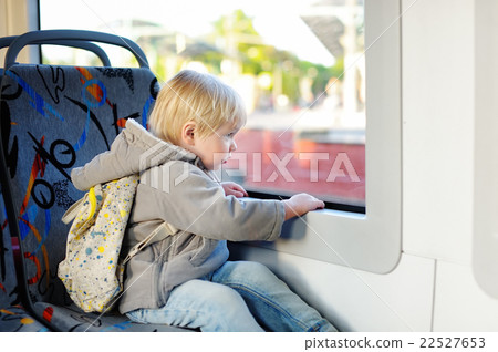Toddler boy in train or tram Toddler boy in train or tram 22527653