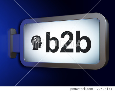 Finance concept: B2b and Head With Finance Symbol Finance concept: B2b and Head With Finance Symbol 22528154
