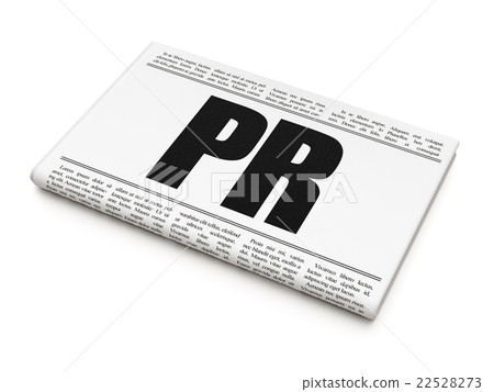 Advertising concept: newspaper headline PR Advertising concept: newspaper headline PR 22528273