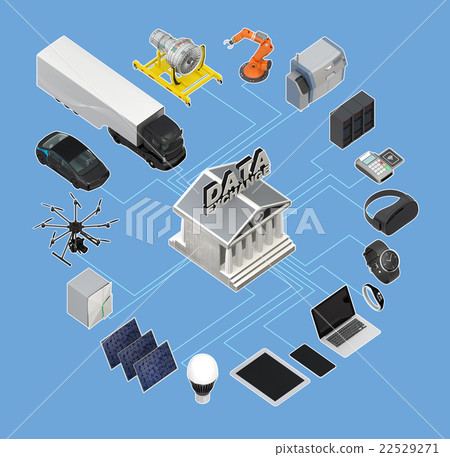 Concept illustration of data trading 22529271