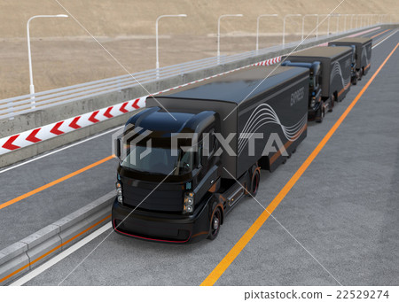 Automatic driving truck running in highway 22529274