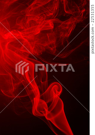 Abstract red smoke from aromatic sticks. Abstract red smoke from aromatic sticks. 22531355