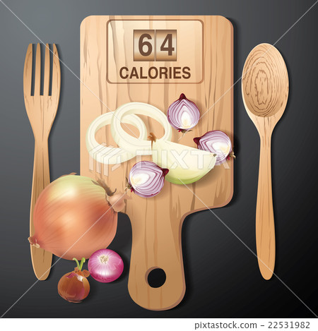 Vector of Calories in onion Vector of Calories in onion 22531982