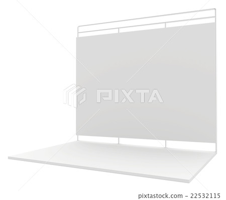 Blank exhibition stand. 3d render isolated on 22532115