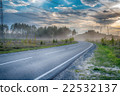 High voltage post tower on sky background with 22532137