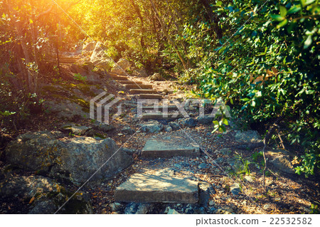 Stock Photo: Nietzsche footpath, Eze village, France