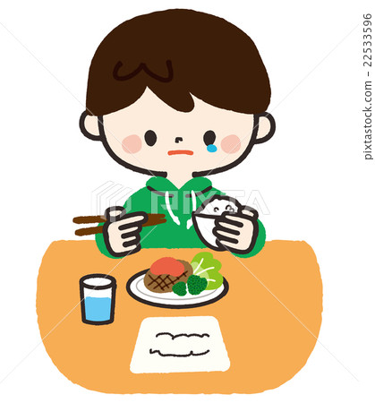 A boy who eats alone - Stock Illustration [22533596] - PIXTA