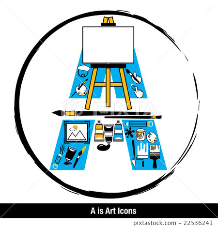 Vector Letter A is Art icons set Vector Letter A is Art icons set 22536241