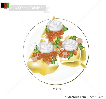 Mantu or Afghan Dumpling Filled with Beef or Lamb 22536374