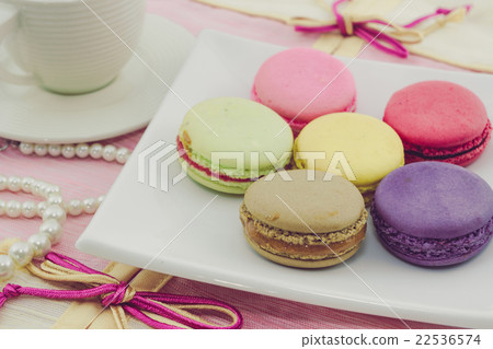 Vintage of Sweet french macaroons or macaron. Vintage of Sweet french macaroons or macaron. 22536574