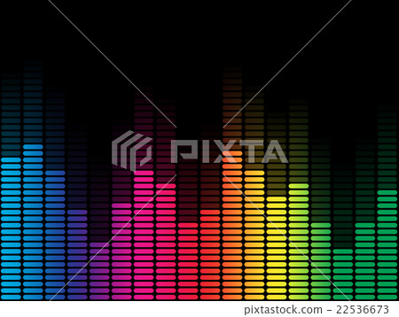 Rainbow Equalizer with Black Background 22536673